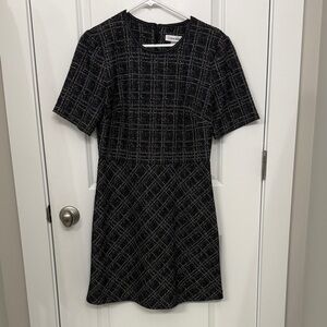 Calvin Klein Black Plaid Women's Dress